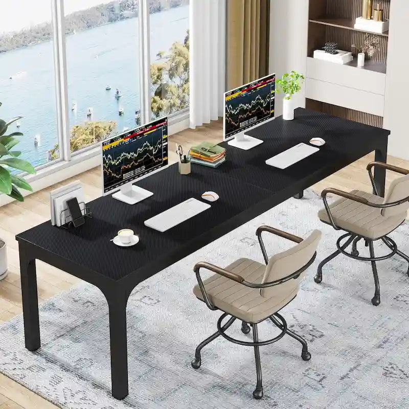 78.7 Inches Extra Long Computer Desk 2 Person Desk Large Writing Desk