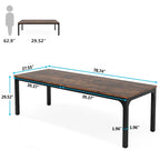 78.7 Inches Extra Long Computer Desk 2 Person Desk Large Writing Desk