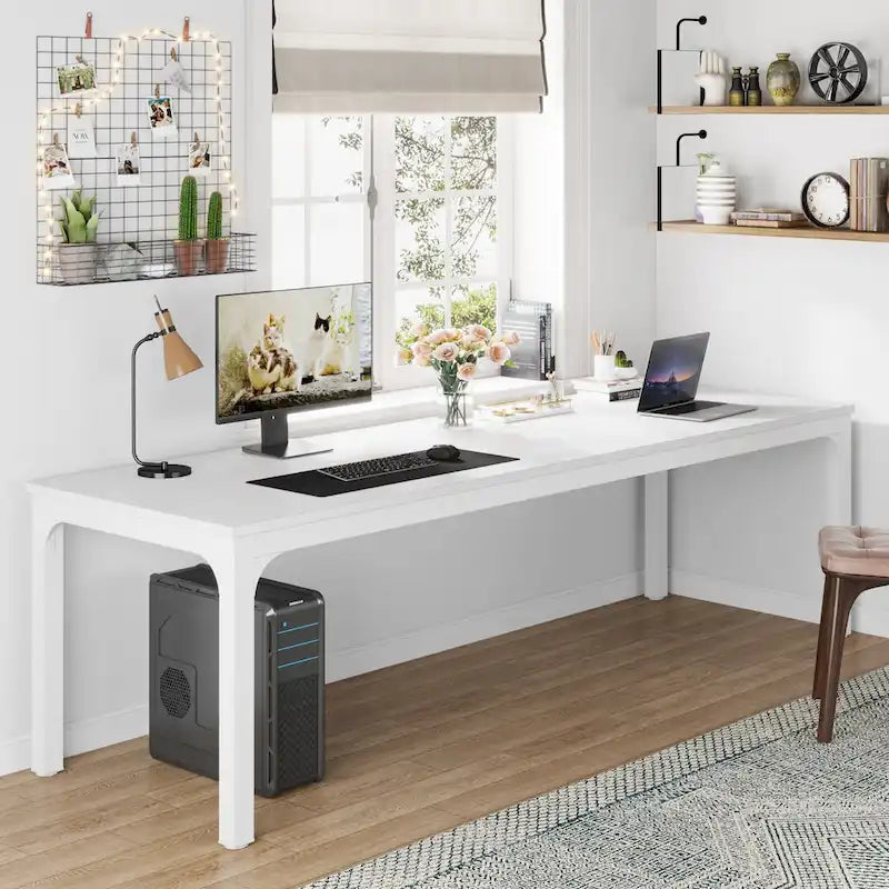 78.7 Inches Extra Long Computer Desk 2 Person Desk Large Writing Desk
