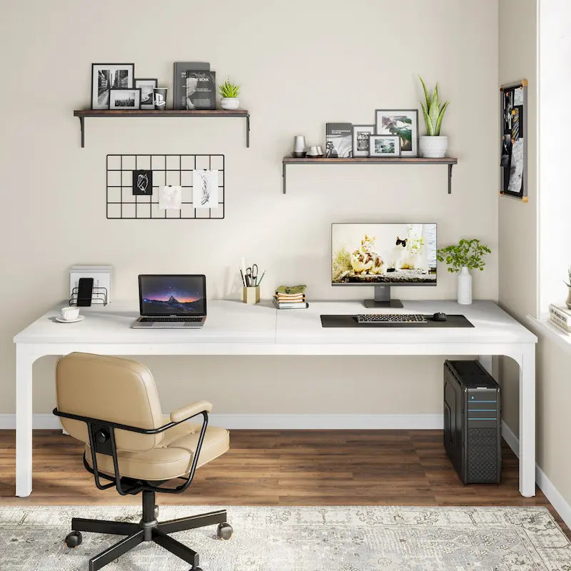 78.7 Inches Extra Long Computer Desk 2 Person Desk Large Writing Desk