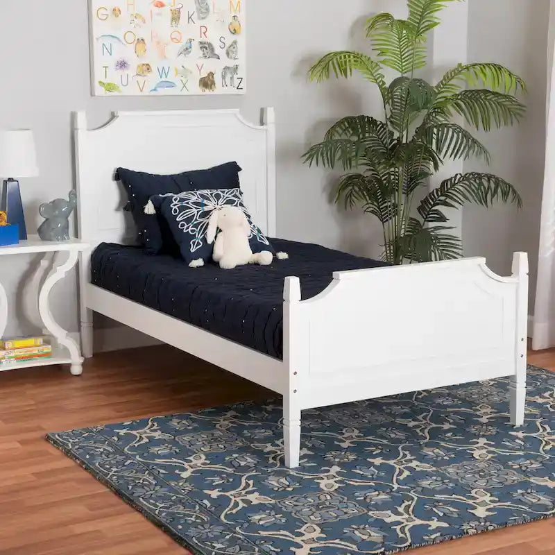 Mariana Classic and Traditional White Finished Wood Platform Bed
