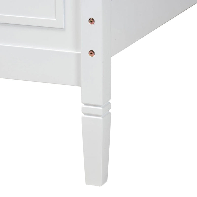 Mariana Classic and Traditional White Finished Wood Platform Bed