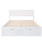 Full Size Platform Bed with Drawers