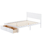 Full Size Platform Bed with Drawers