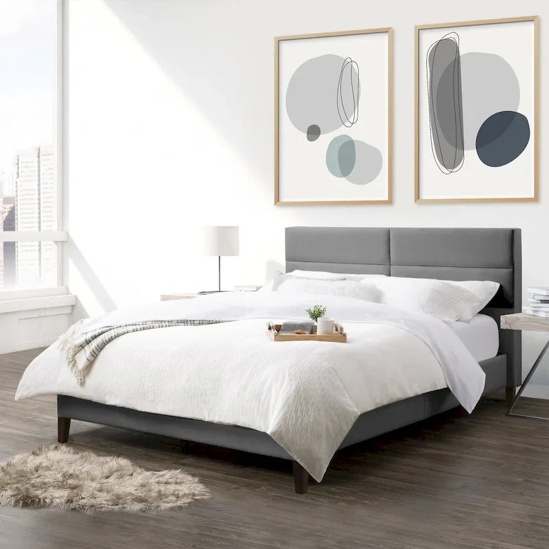 Bellevue Queen Rectangle Panel Upholstered Bed