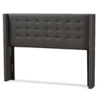 Contemporary Fabric Winged Headboard by Baxton Studio