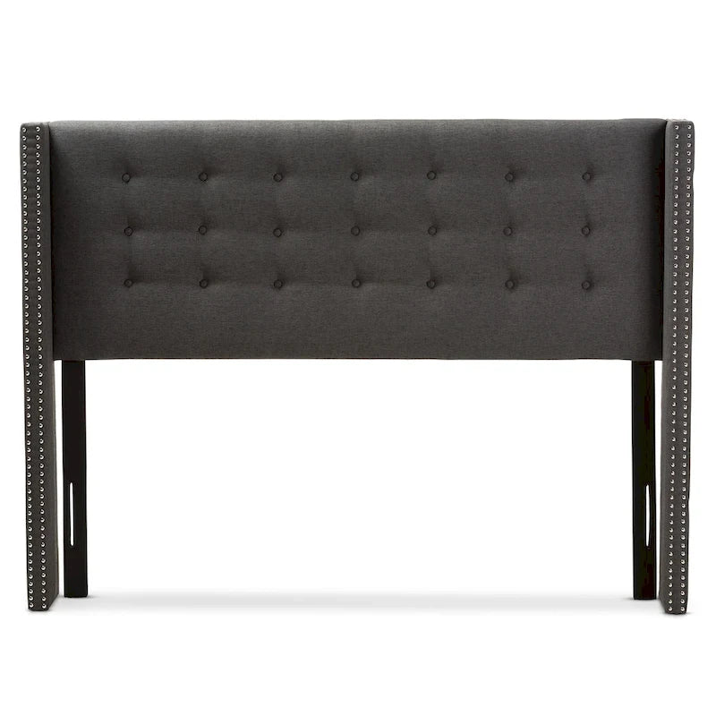Contemporary Fabric Winged Headboard by Baxton Studio