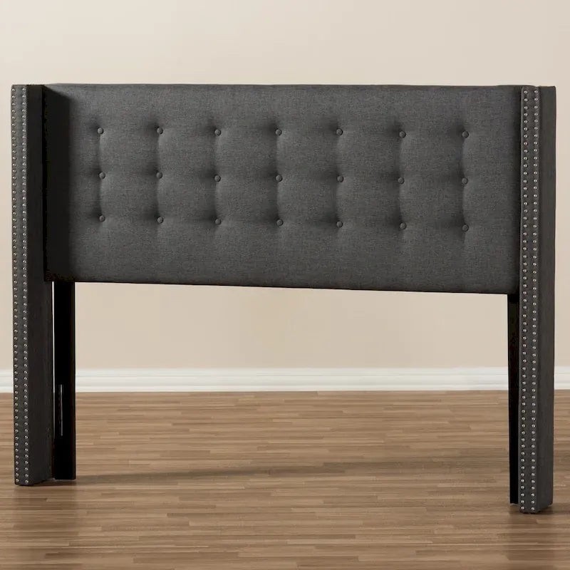 Contemporary Fabric Winged Headboard by Baxton Studio