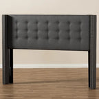 Contemporary Fabric Winged Headboard by Baxton Studio