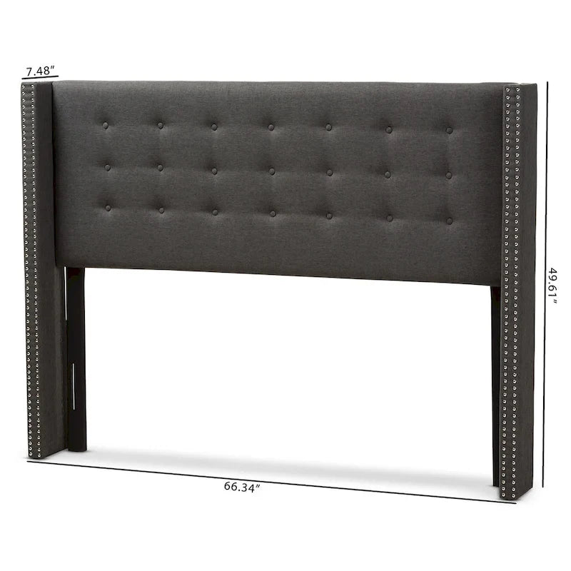 Contemporary Fabric Winged Headboard by Baxton Studio