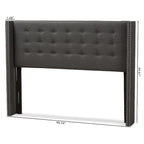Contemporary Fabric Winged Headboard by Baxton Studio