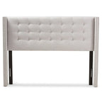 Contemporary Fabric Winged Headboard by Baxton Studio