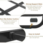 Bed Frame with Upholstered Headboard and Footboard