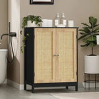 Bathroom Cabinet, Bathroom Storage Cabinet with 2 Doors & 2 Shelves - 11.7D x 23.4W x 31.2H