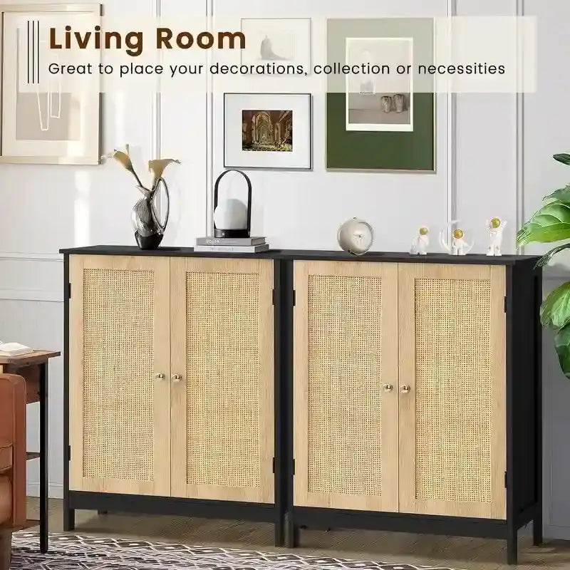Bathroom Cabinet, Bathroom Storage Cabinet with 2 Doors & 2 Shelves - 11.7D x 23.4W x 31.2H