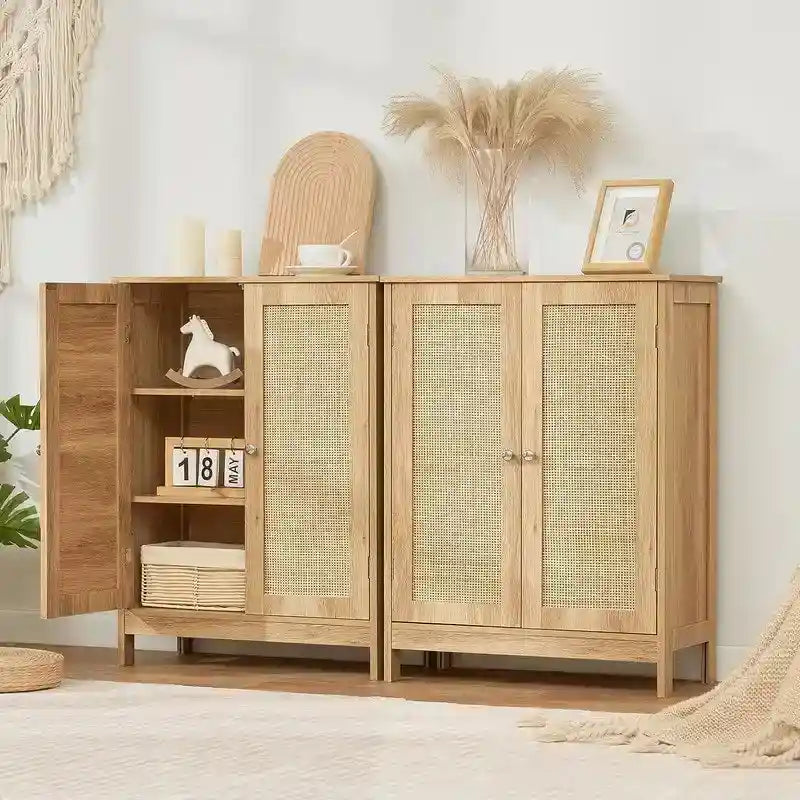 Bathroom Cabinet, Bathroom Storage Cabinet with 2 Doors & 2 Shelves - 11.7D x 23.4W x 31.2H