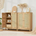 Bathroom Cabinet, Bathroom Storage Cabinet with 2 Doors & 2 Shelves - 11.7D x 23.4W x 31.2H