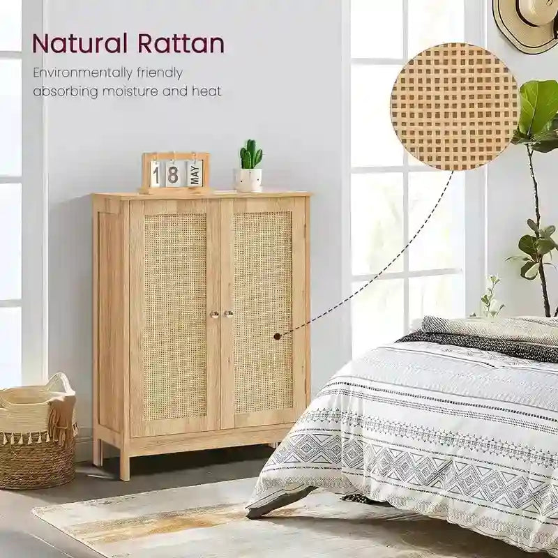 Bathroom Cabinet, Bathroom Storage Cabinet with 2 Doors & 2 Shelves - 11.7D x 23.4W x 31.2H