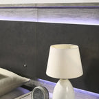 Roundhill Furniture Lenca LED Wallbed with Nightstands - Weathered Gray