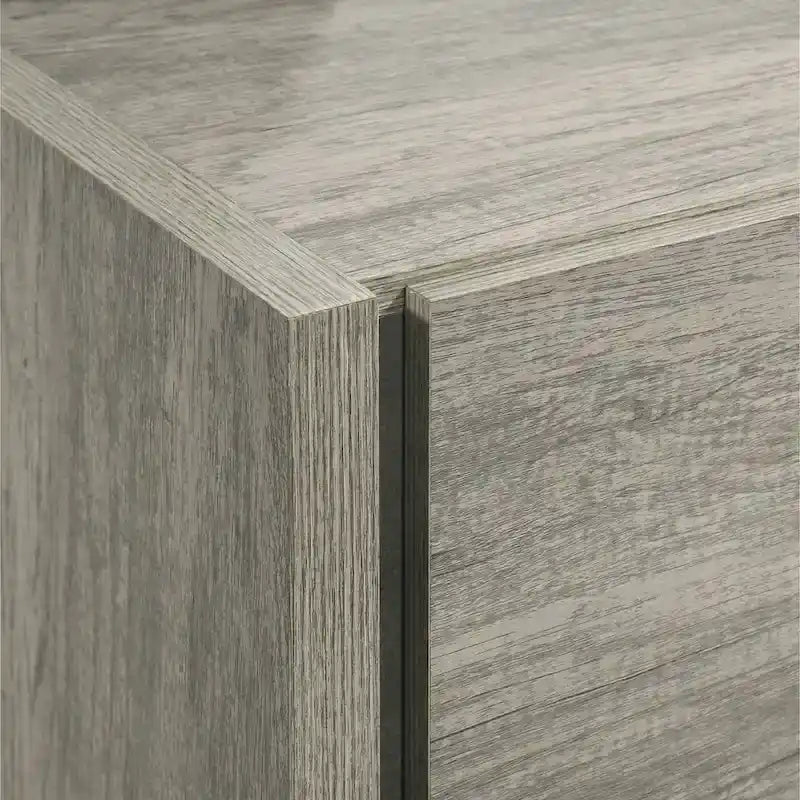 Roundhill Furniture Lenca LED Wallbed with Nightstands - Weathered Gray