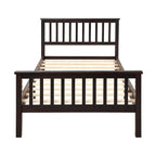 Wood Platform Bed with Headboard and Footboard