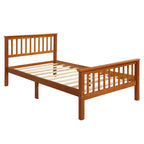 Wood Platform Bed with Headboard and Footboard