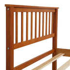 Wood Platform Bed with Headboard and Footboard