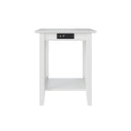 AFI Mission Printer Stand with Built-in Charger in White