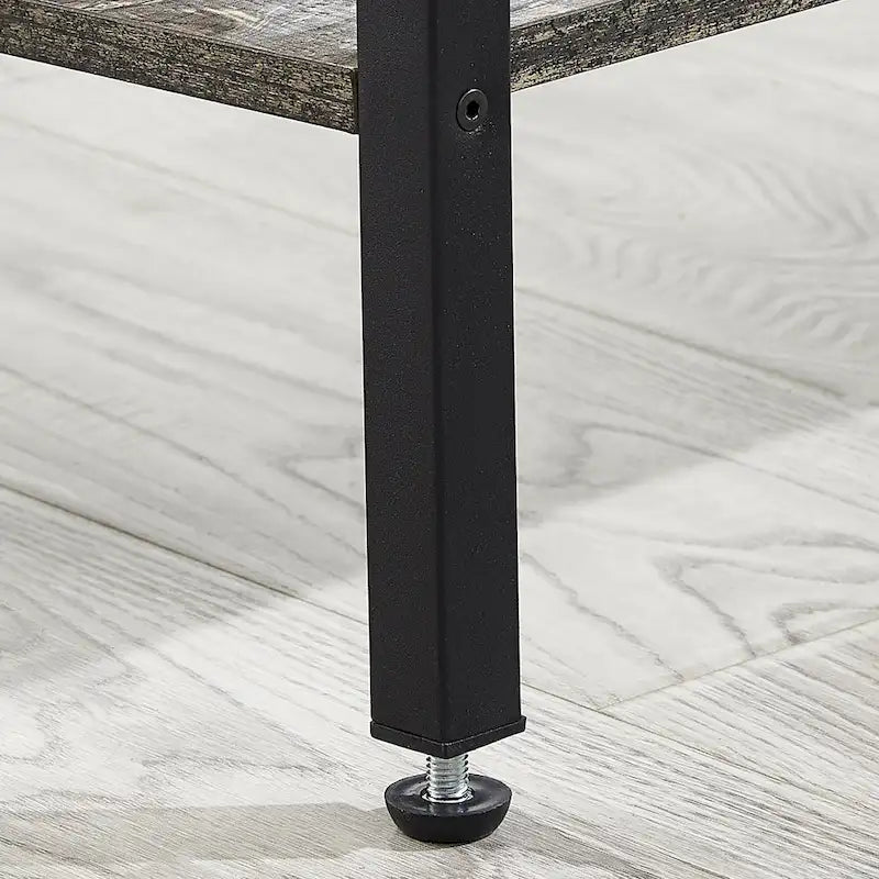 Nightstand with Charging Station, 2 USB Port & 2 Power Outlets, Tall End/Side Table with 2-Drawer and Storage Shelf