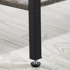 Nightstand with Charging Station, 2 USB Port & 2 Power Outlets, Tall End/Side Table with 2-Drawer and Storage Shelf