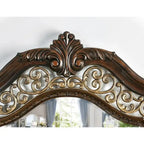 Furniture of America Pune Traditional Brown Wood Carved Panel Bed