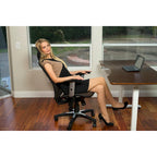 ErgoMax Office Fully Meshed Ergonomic Height Adjustable Brown Office Chair w/Armrests & Headrest, 52 Inch Max Height