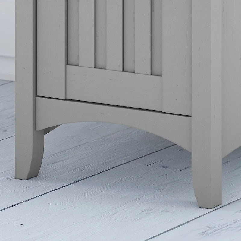 Bush Furniture Salinas L Shaped Desk with Storage in Cape Cod Gray