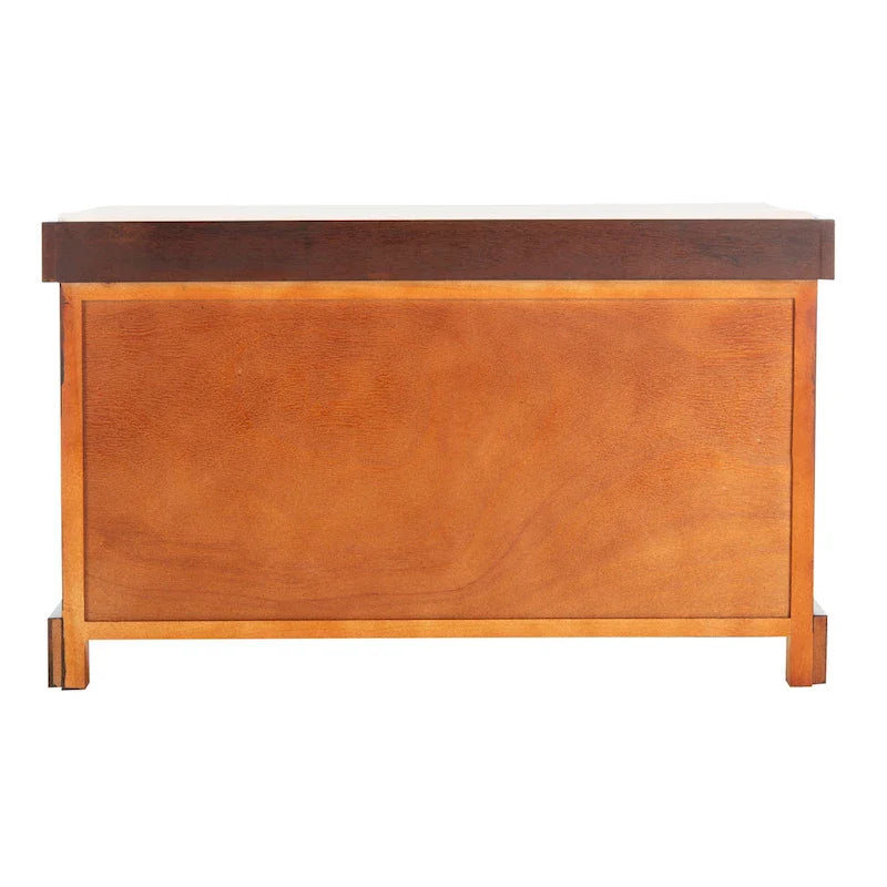 SAFAVIEH Euphemia Brown Woven Storage Basket Bench - 33.5 x 16.1 x 19.9 - 34Wx16Dx20H