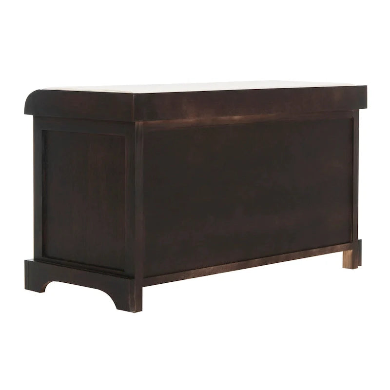 SAFAVIEH Euphemia Brown Woven Storage Basket Bench - 33.5 x 16.1 x 19.9 - 34Wx16Dx20H