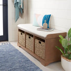 SAFAVIEH Eola Grey/ White Storage Bench - 47 x 16.1 x 19.9 - 47Wx16Dx20H