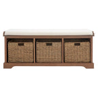 SAFAVIEH Eola Grey/ White Storage Bench - 47 x 16.1 x 19.9 - 47Wx16Dx20H