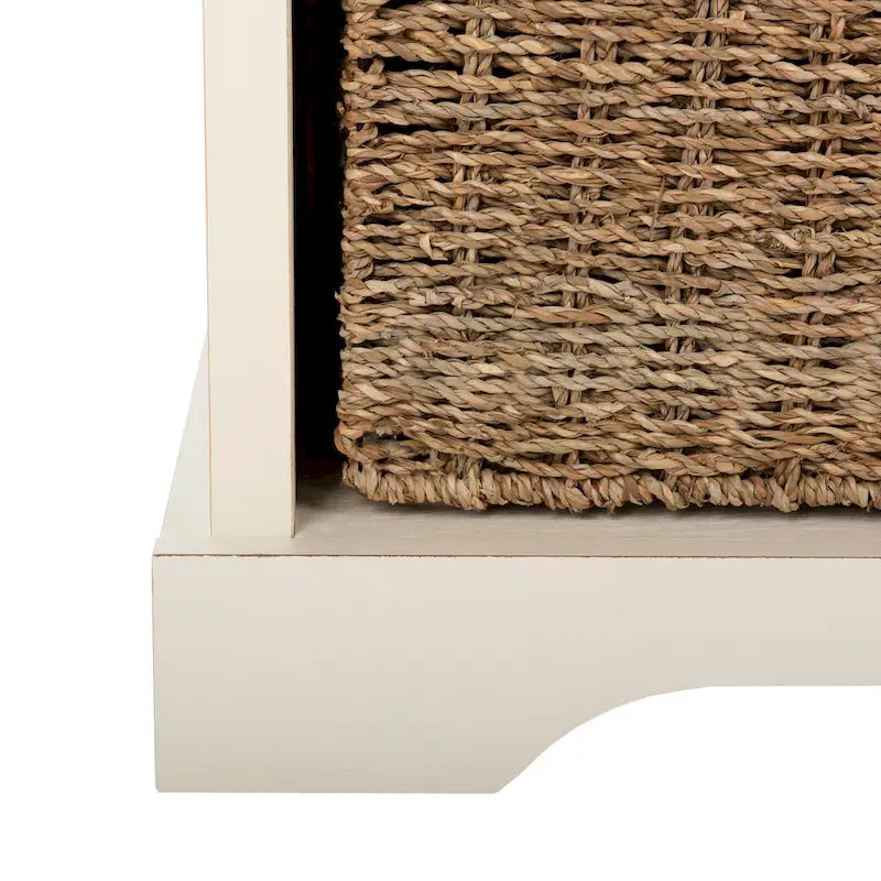 SAFAVIEH Eola Grey/ White Storage Bench - 47 x 16.1 x 19.9 - 47Wx16Dx20H