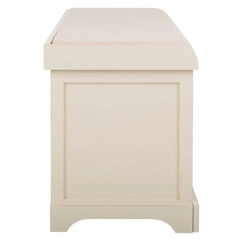 SAFAVIEH Eola Grey/ White Storage Bench - 47 x 16.1 x 19.9 - 47Wx16Dx20H