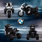 Aosom 6V Kids Motorcycle Licensed BMW, Toddler Motorcycle with Headlight, Music, 3 Wheeled Electric Motorcycle for Kids, Gift for Boys & Girls