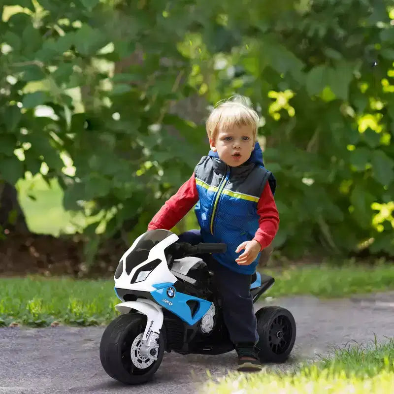 Aosom 6V Kids Motorcycle Licensed BMW, Toddler Motorcycle with Headlight, Music, 3 Wheeled Electric Motorcycle for Kids, Gift for Boys & Girls