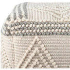 Freya Boho Hand Woven 18-inch Cube Pouf