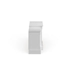 SEI Furniture Remote Controlled LED Electric Fireplace with Mantel in White Stone and Storage
