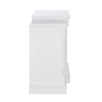SEI Furniture Remote Controlled LED Electric Fireplace with Mantel in White Stone and Storage
