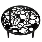 LeisureMod Devon 3-Piece Aluminum Outdoor Bistro Set - Glass Top Dining Table and 2 Stackable All-Weather Mesh Chairs