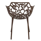 LeisureMod Devon 3-Piece Aluminum Outdoor Bistro Set - Glass Top Dining Table and 2 Stackable All-Weather Mesh Chairs