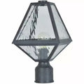 Crystorama Lighting Glacier 1 - Light Post Light in Black Charcoal