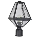 Crystorama Lighting Glacier 1 - Light Post Light in Black Charcoal