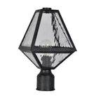 Crystorama Lighting Glacier 1 - Light Post Light in Black Charcoal