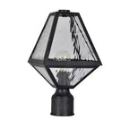 Crystorama Lighting Glacier 1 - Light Post Light in Black Charcoal